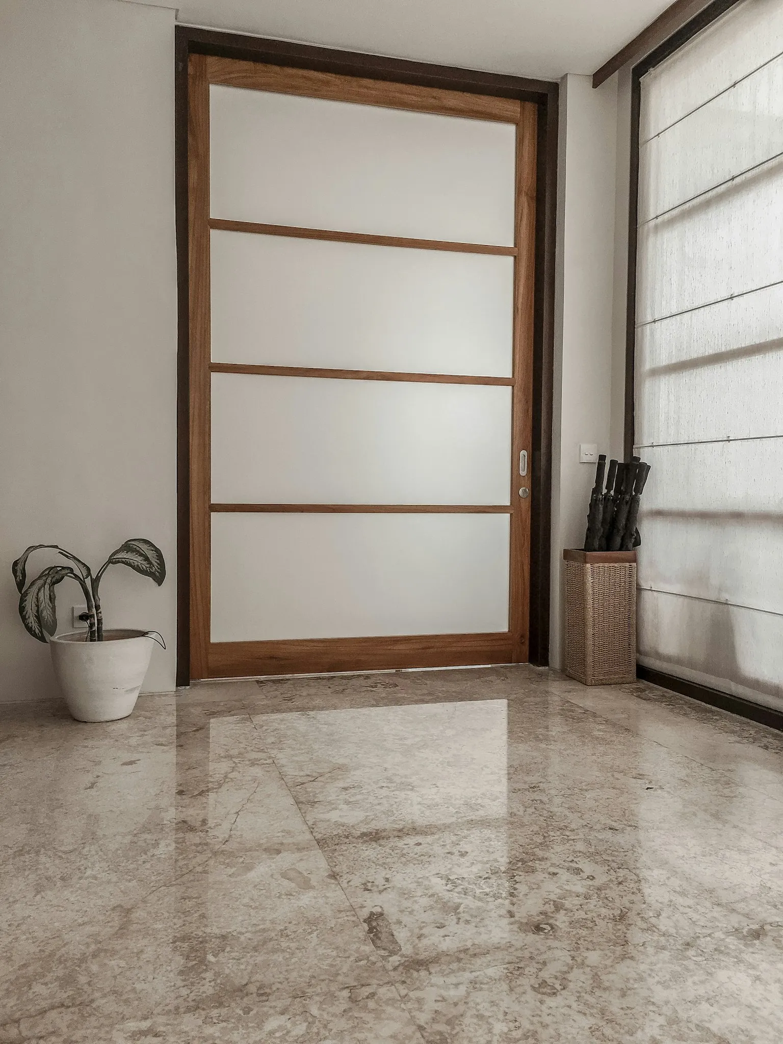 white and brown wooden door